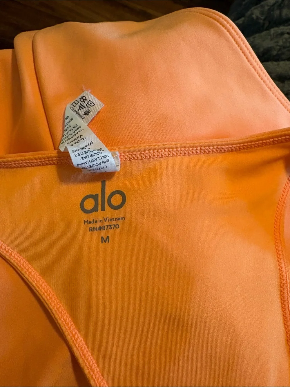 NWT Alo Yoga Orange Racerback One Piece Swimsuit Size Medium (975)
